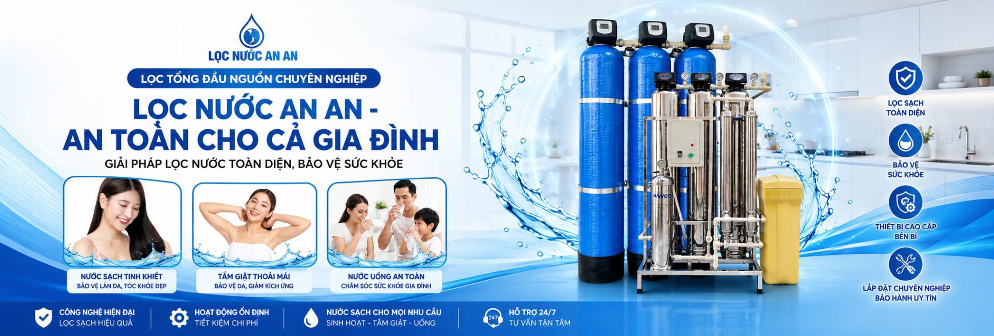 Lọc Nước An An - An Toàn Cho Cả Gia Đình - Máy lọc nước Hà Tĩnh